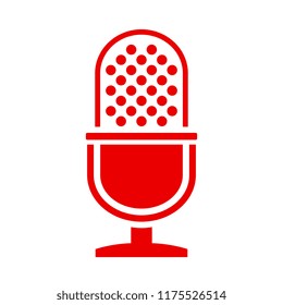 Microphone vector icon isolated on white background