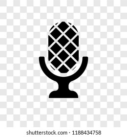 Microphone vector icon isolated on transparent background, Microphone transparency logo concept