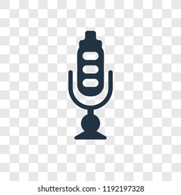 Microphone vector icon isolated on transparent background, Microphone transparency logo concept