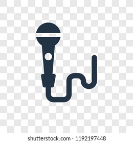 Microphone vector icon isolated on transparent background, Microphone transparency logo concept
