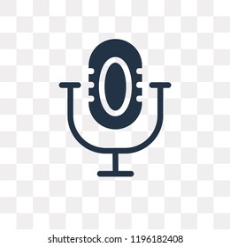 Microphone vector icon isolated on transparent background, Microphone transparency concept can be used web and mobile