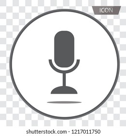 Microphone vector icon isolated on background.