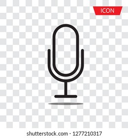 Microphone vector icon isolated on white background.