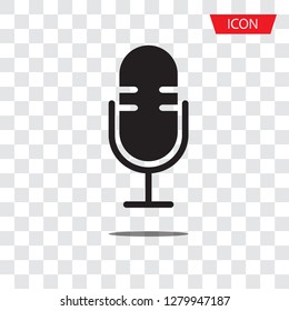 Microphone vector icon isolated on white background.