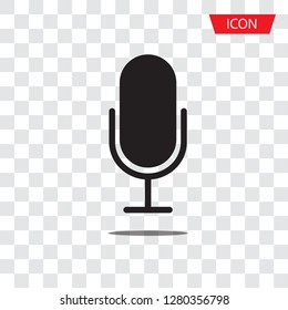 Microphone vector icon isolated on white background.