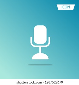 Microphone vector icon isolated on white background.