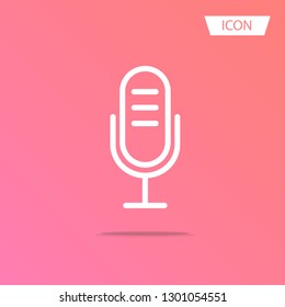 Microphone vector icon isolated on white background.