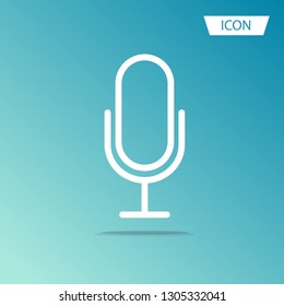 Microphone vector icon isolated on white background.