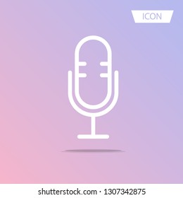 Microphone vector icon isolated on white background.