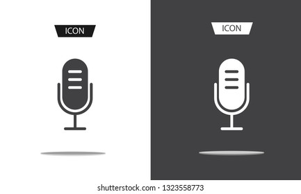 Microphone vector icon isolated on white background.