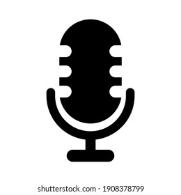 Microphone vector icon isolated on white background