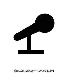 Icono vector del micrófono, aislado en fondo blanco