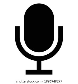 Icono vector del micrófono, aislado en fondo blanco
