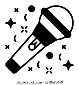 Icono del vector del micrófono aislado en fondo blanco
