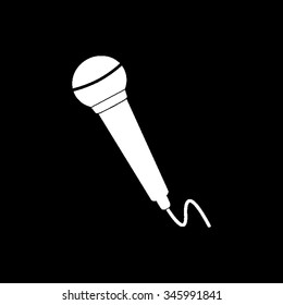 microphone vector icon isolated on black