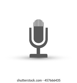 Microphone vector icon isolated on white background, for your design, website, logo, application, UI.
