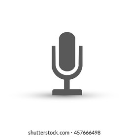Microphone vector icon isolated on white background, for your design, website, logo, application, UI.