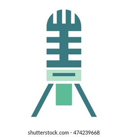 Microphone vector icon isolated on white
