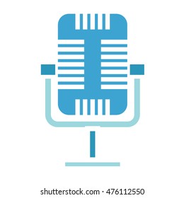 Microphone vector icon isolated on white