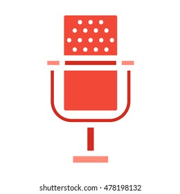 Microphone vector icon isolated on white