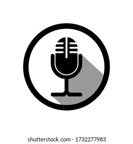 Microphone vector icon isolated,vector illustration
