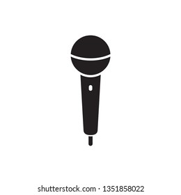 Microphone  vector icon. Karaoke microphone icon. Broadcast mic sign .