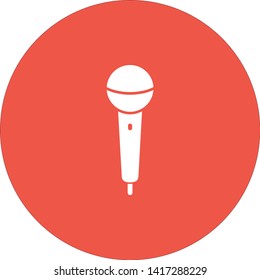 Microphone  vector icon. Karaoke microphone icon. Broadcast mic sign .