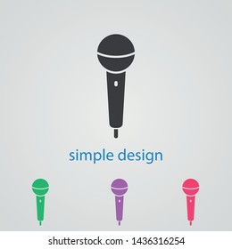 Microphone  vector icon. Karaoke microphone icon. Broadcast mic sign .