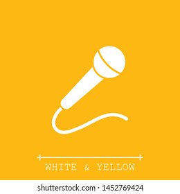 A microphone vector icon. Karaoke microphone icon. Broadcast mic sign .
