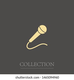 A microphone vector icon. Karaoke microphone icon. Broadcast mic sign .