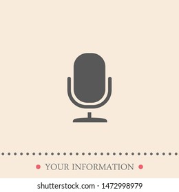 A microphone vector icon. Karaoke microphone icon. Broadcast mic sign .