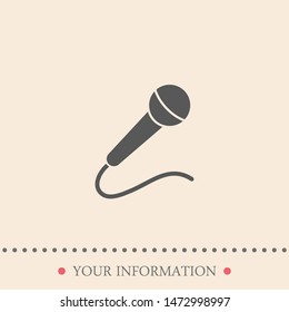 A microphone vector icon. Karaoke microphone icon. Broadcast mic sign .