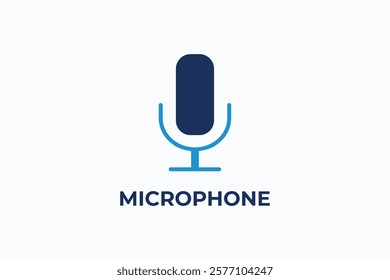 MICROPHONE vector, icon or logo sign isolated symbol illustration