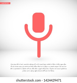 microphone vector icon  , Lorem ipsum Flat design