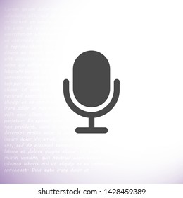 microphone vector icon  , Lorem ipsum Flat design