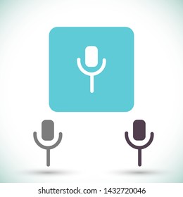 microphone vector icon  , Lorem ipsum Flat design