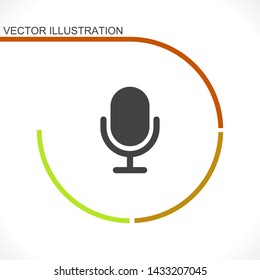 microphone vector icon  , Lorem ipsum Flat design