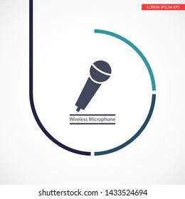 Microphone Vector icon . Lorem Ipsum Illustration design