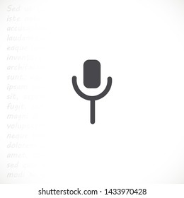 microphone vector icon  , Lorem ipsum Flat design