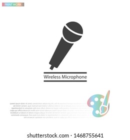 Microphone Vector icon . Lorem Ipsum Illustration design