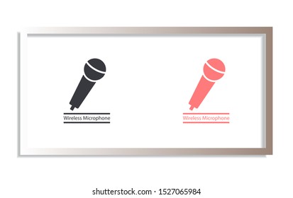 Microphone Vector icon . Lorem Ipsum Illustration design