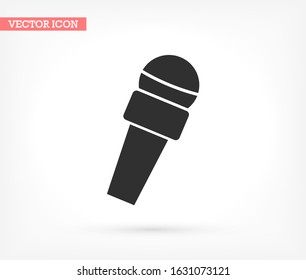 Microphone vector icon , lorem ipsum Flat design