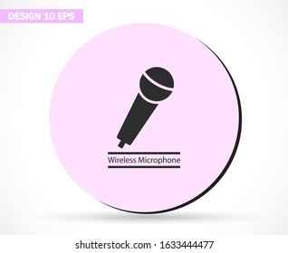 Microphone Vector icon . Lorem Ipsum Illustration design