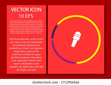 Microphone vector icon , lorem ipsum Flat design