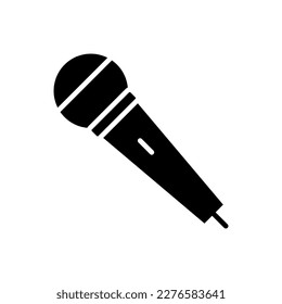 Microphone vector icon, mic flat symbol illustration for web site or mobile app 