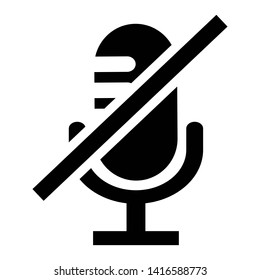 Microphone Vector icon. Mic illustration sign. 