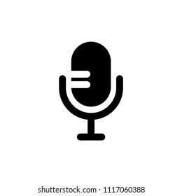 Microphone vector icon, mic symbol. Simple illustration for web or mobile app