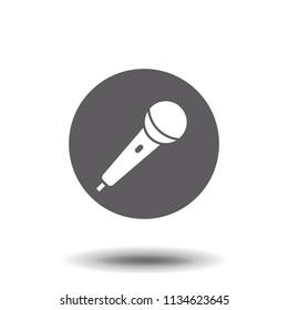 Microphone vector icon, mic symbol. Modern, simple flat vector illustration for web site or mobile app
