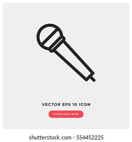 Microphone vector icon, mic symbol. Modern, simple flat vector illustration for web site or mobile app