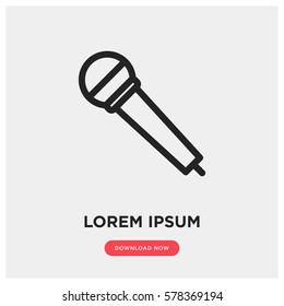 Microphone Vector Icon, Mic Symbol. Modern, Simple Flat Vector Illustration For Web Site Or Mobile App